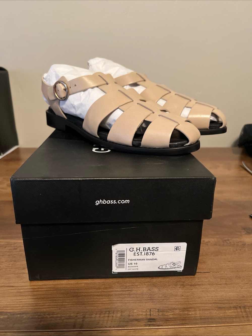 GHBass women’s Fisherman Sandals off white